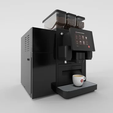 Schoolkantine koffiezet apparaat van Douwe Egberts, Schaerer Skye. espressobonen