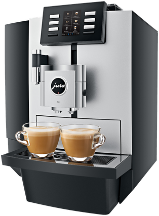 Jura x8 espressobonen waterreservoir espresso koffie kannenfunctie compact barista