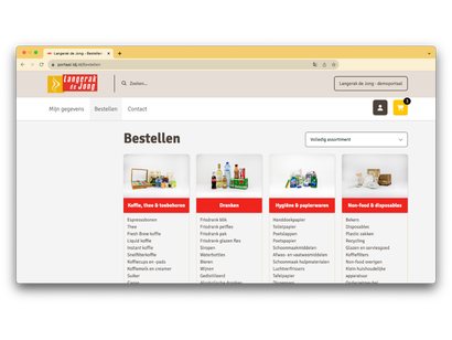 Klantportaal assortiment overzicht