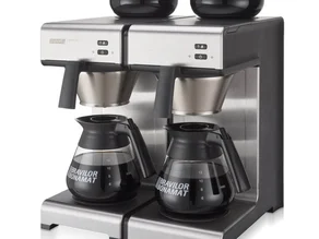 Mondo Matic Twin, Bravilor Bonamat, Snelfilter, water aansluiting, filterkoffie, warmhoud platen, kannenfunctie