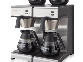 Mondo Matic Twin, Bravilor Bonamat, Snelfilter, water aansluiting, filterkoffie, warmhoud platen, kannenfunctie