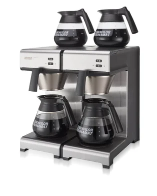 Mondo Matic Twin, Bravilor Bonamat, Snelfilter, water aansluiting, filterkoffie, warmhoud platen, kannenfunctie