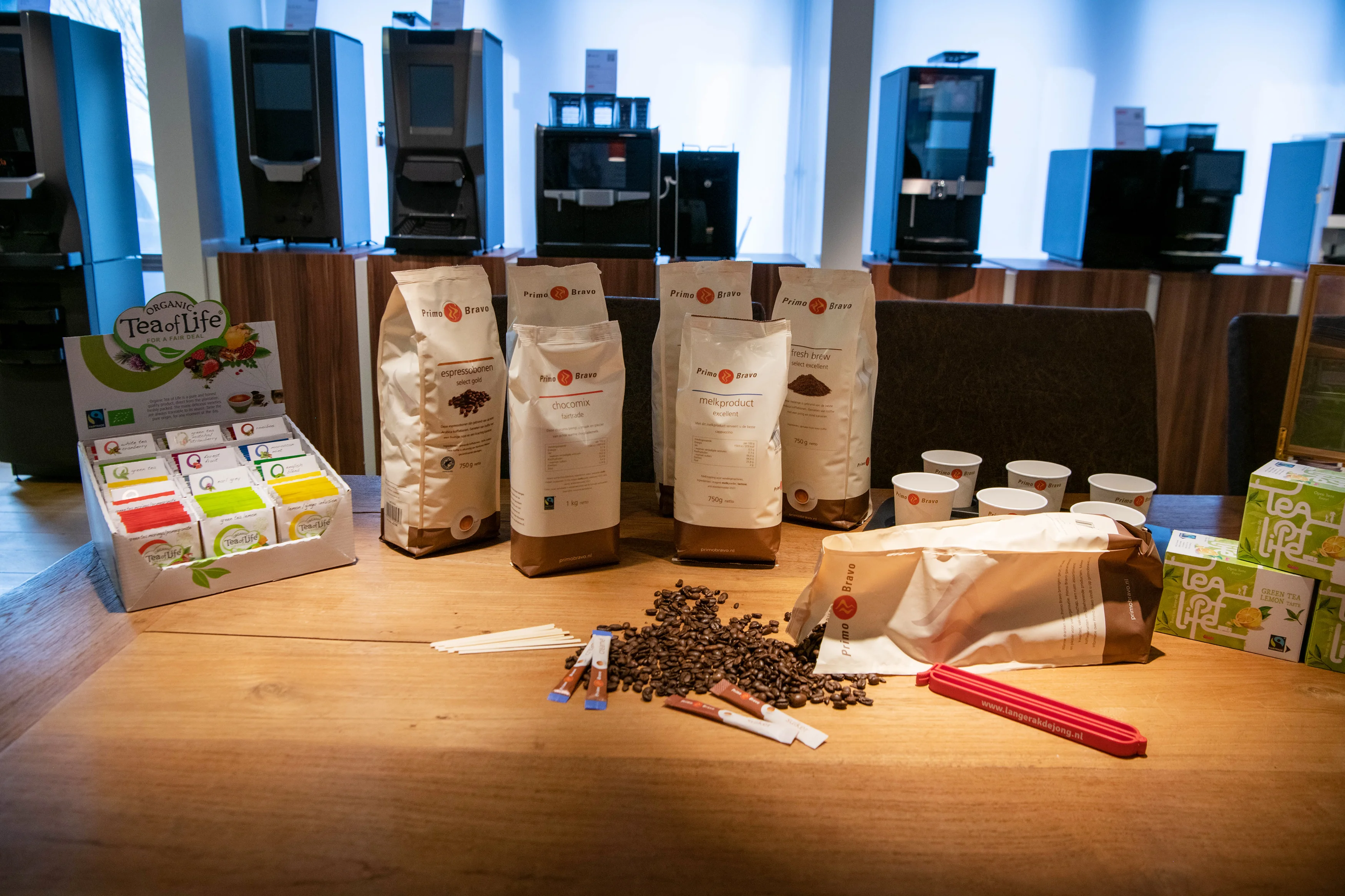 Het koffie en thee assortiment voor kantines en bedrijven