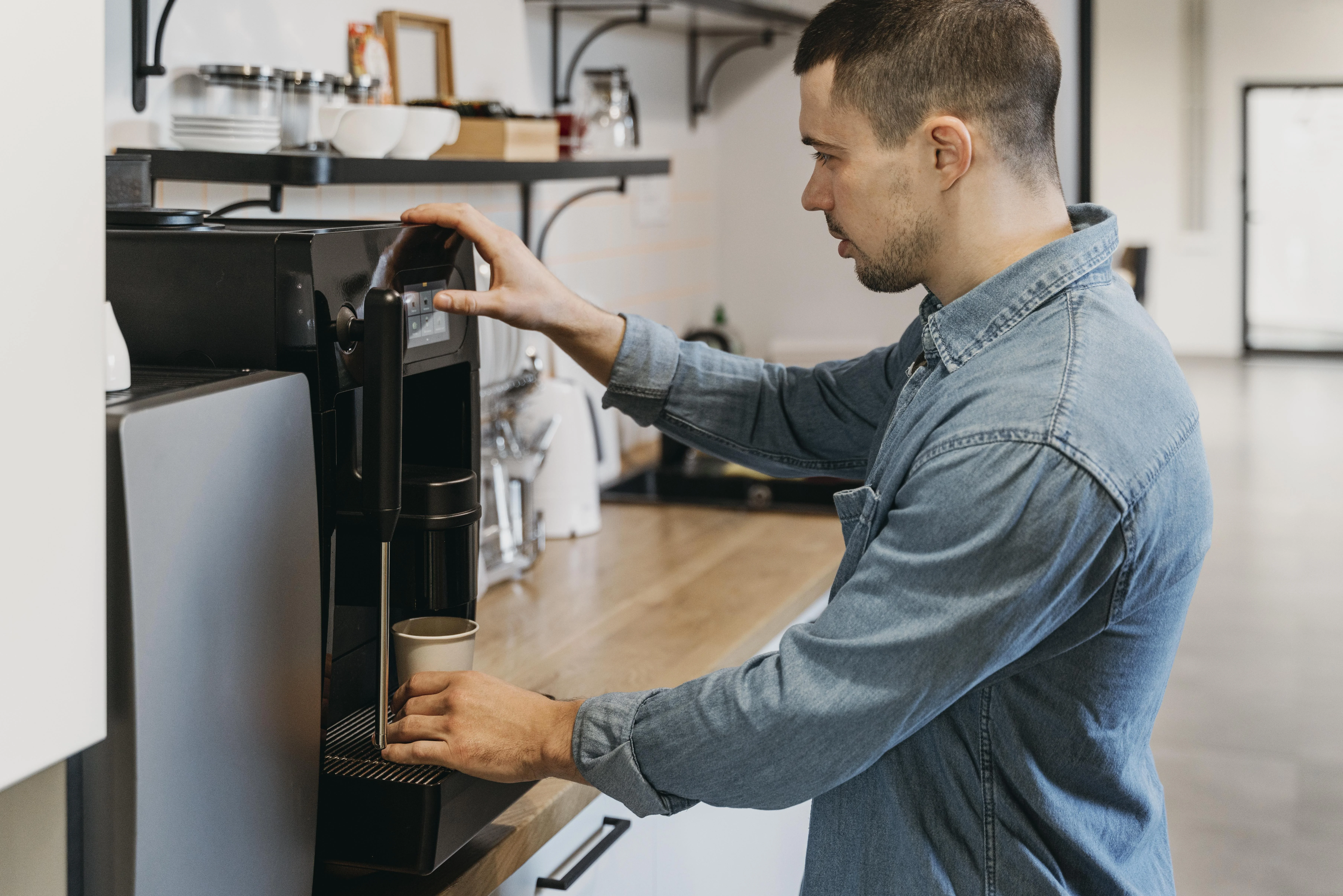 Koffie pauze op het werk